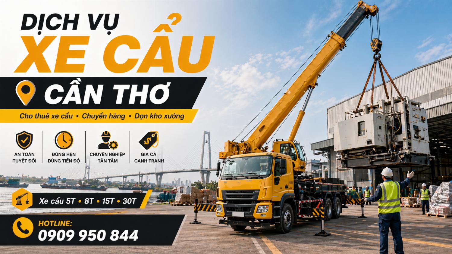 Dịch vụ cho thuê xe cẩu tải / chuyển hàng / dọn kho xưởng ở Cần Thơ Dịch vụ cho thuê xe cẩu tải / chuyển hàng / dọn kho xưởng ở Cần Thơ