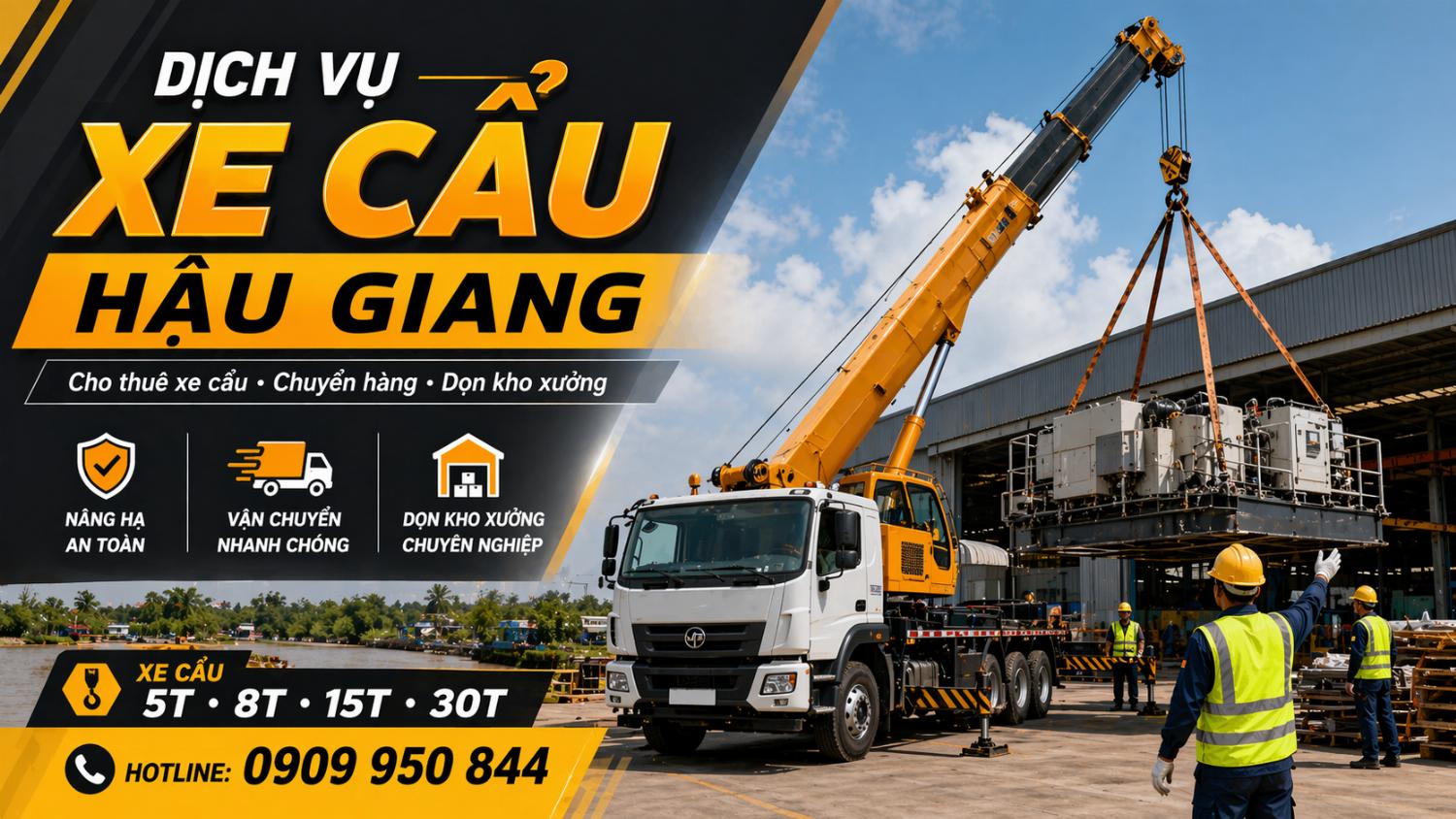 Dịch vụ cho thuê xe cẩu tải / chuyển hàng / dọn kho xưởng ở Hậu Giang Dịch vụ cho thuê xe cẩu tải / chuyển hàng / dọn kho xưởng ở Hậu Giang