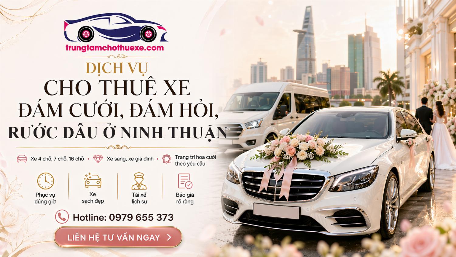 Dịch vụ cho thuê xe đám cưới, đám hỏi, rước dâu ở Ninh Thuận Dịch vụ cho thuê xe đám cưới, đám hỏi, rước dâu ở Ninh Thuận