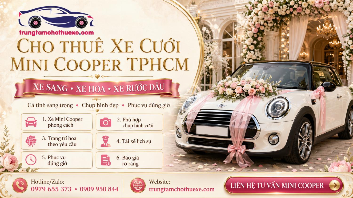 Dịch Vụ Cho Thuê Xe Cưới Mini Cooper Ở TPHCM Dễ Thương, Nổi Bật Dịch Vụ Cho Thuê Xe Cưới Mini Cooper Ở TPHCM Dễ Thương, Nổi Bật