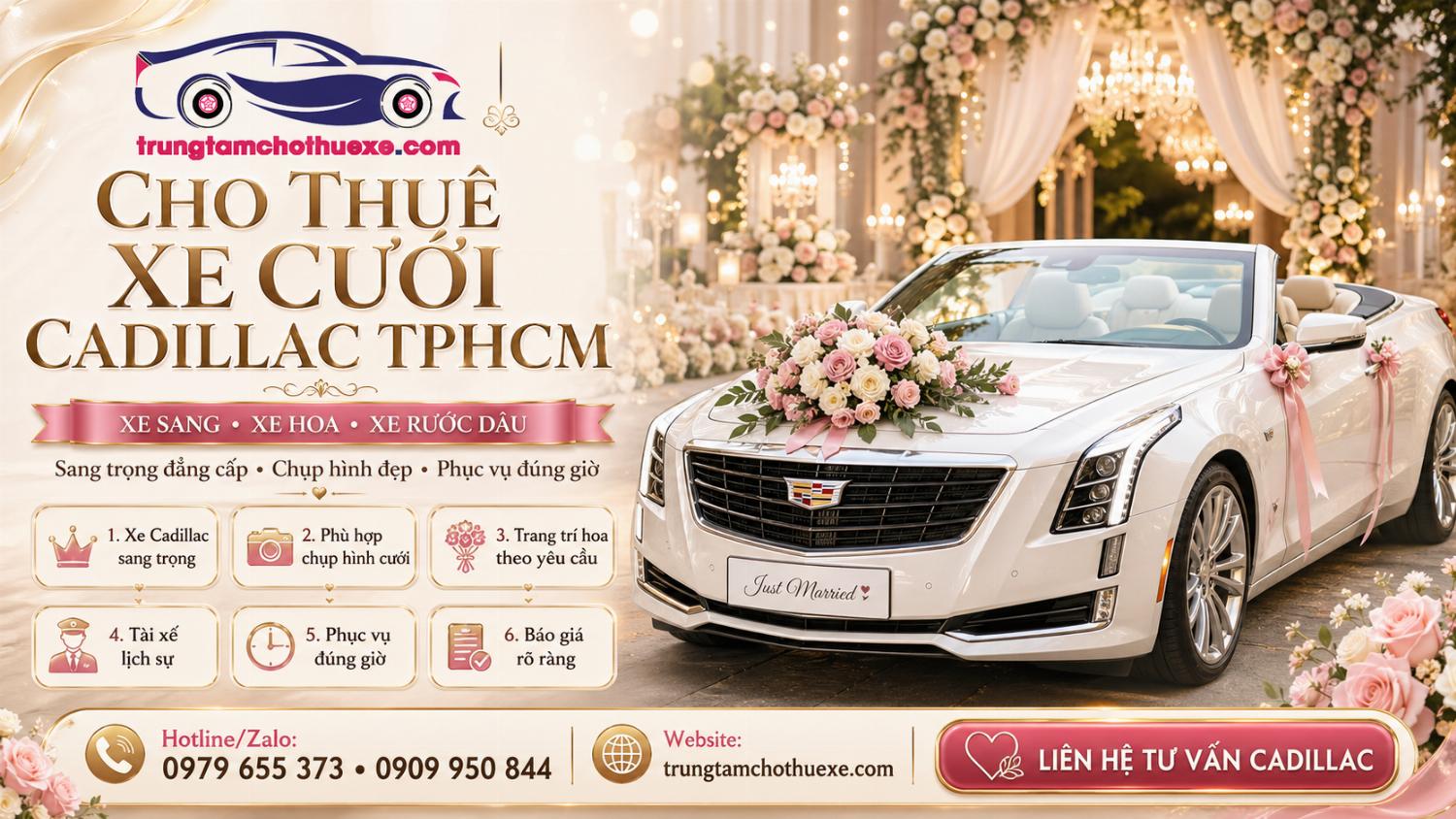 Dịch Vụ Cho Thuê Xe Cưới Cadillac Ở TPHCM Khác Biệt, Sang Và Độc Đáo Dịch Vụ Cho Thuê Xe Cưới Cadillac Ở TPHCM Khác Biệt, Sang Và Độc Đáo