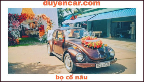 Xe Cưới Con Bọ Màu Nâu Cổ Điển
