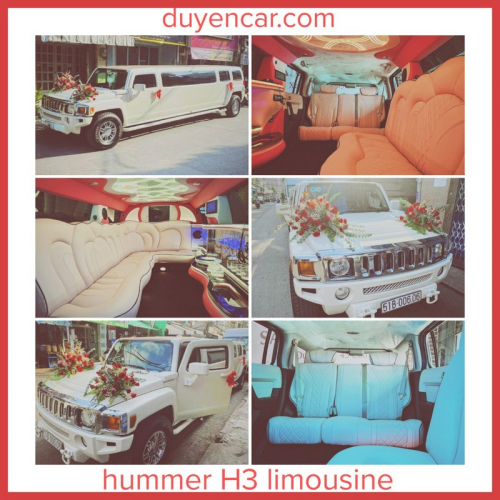 Cho thuê xe hoa siêu sang Hummer H3 Limousine - xehoacuoi.vn