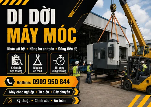 Di Dời Máy Móc Uy Tín, Nhanh Gọn, An Toàn, Đúng Tiến Độ