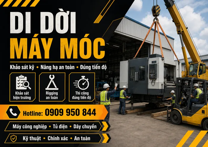 Di Dời Máy Móc Uy Tín, Nhanh Gọn, An Toàn, Đúng Tiến Độ