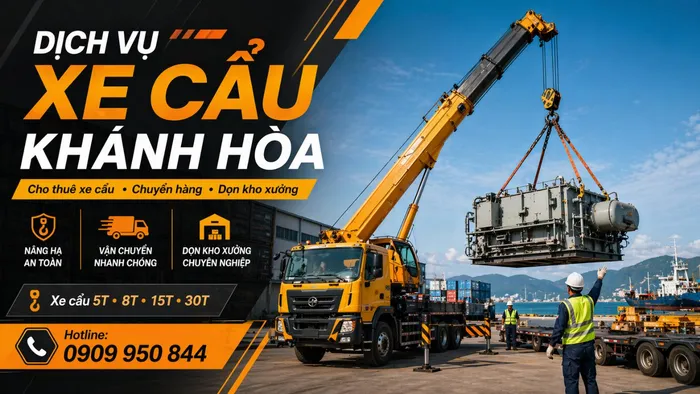 Dịch Vụ Cho Thuê Xe Cẩu Tải / Chuyển Hàng / Dọn Kho Xưởng Ở Khánh Hòa Uy Tín, Nhanh Gọn