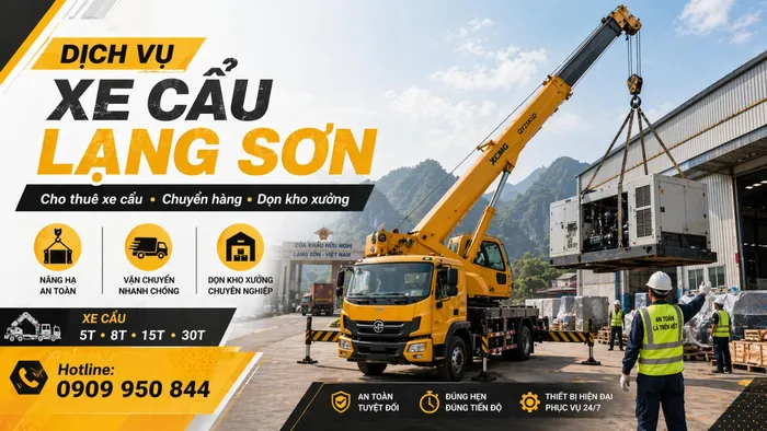 Dịch Vụ Cho Thuê Xe Cẩu Tải / Chuyển Hàng / Dọn Kho Xưởng Ở Lạng Sơn Uy Tín, Nhanh Gọn