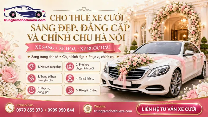 Dịch Vụ Cho Thuê Xe Cưới Sang Ở Hà Nội Đẹp, Đẳng Cấp, Đúng Chất Ngày Cưới