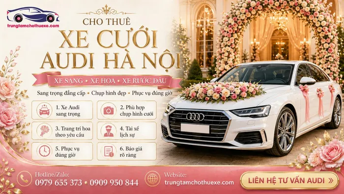 Dịch Vụ Cho Thuê Xe Cưới Audi Ở Hà Nội Thanh Lịch, Tinh Tế