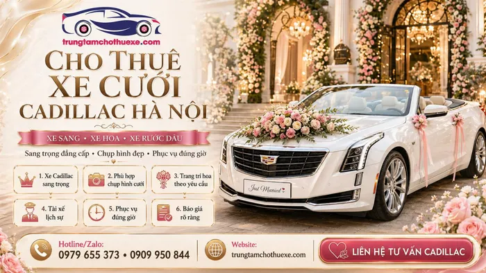 Dịch Vụ Cho Thuê Xe Cưới Cadillac Ở Hà Nội Sang Trọng, Khác Biệt Và Có Gu